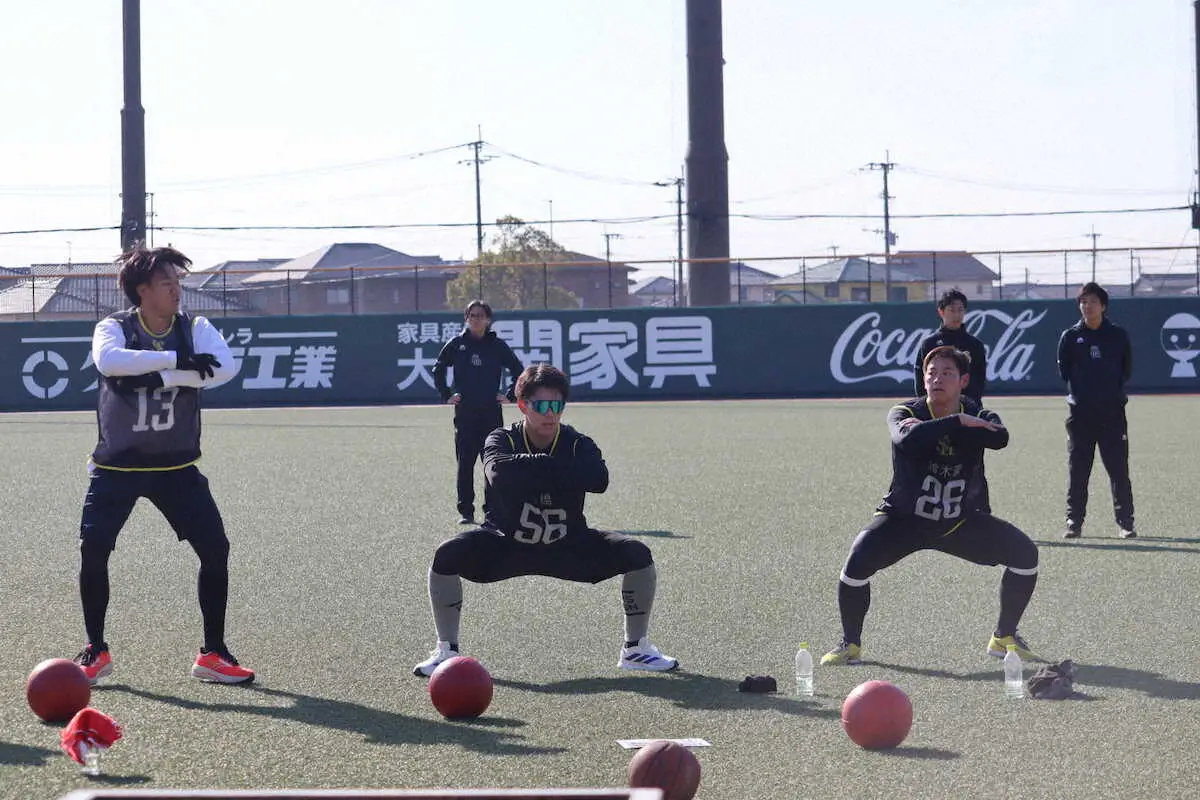 【画像・写真】ソフトバンク新人合同自主トレがスタート　ドラ2稲川竜汰「ワクワクが強かった」