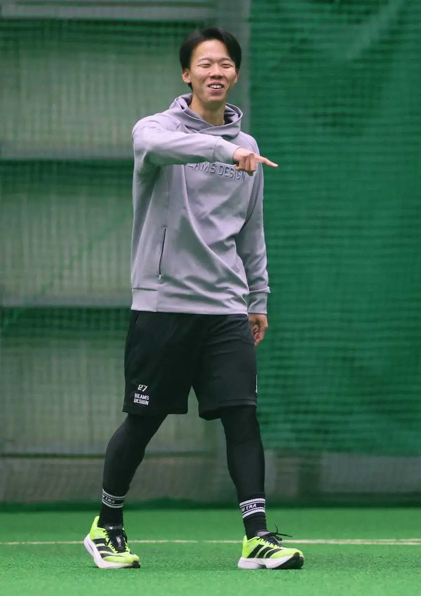 【画像・写真】日本ハム・ドラ1大川「やっと一歩目が踏み出せた」　鎌ケ谷で新人合同自主トレ開始