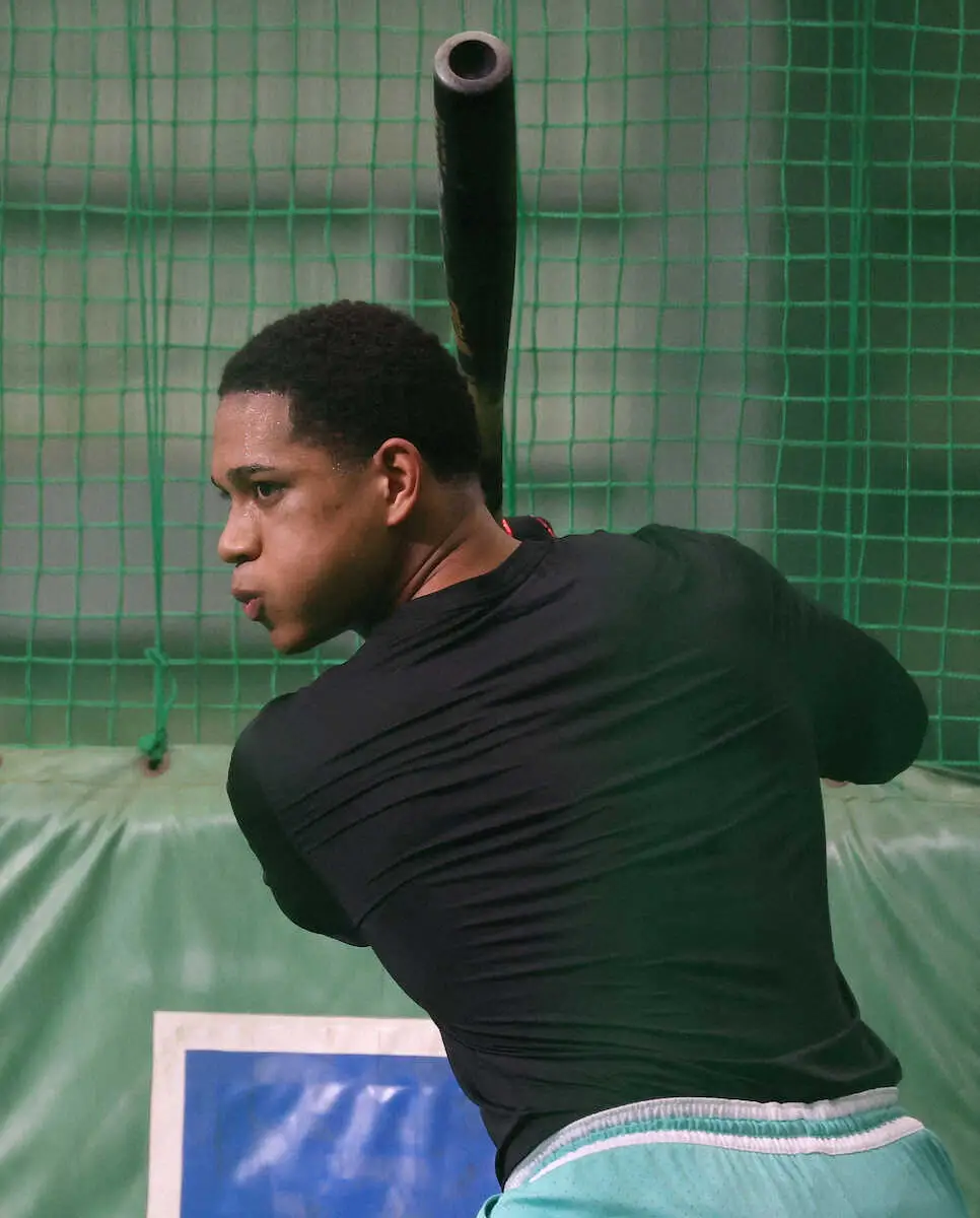 【画像・写真】日本ハム・万波　筋肉増量＆長尺バットでシーズン30発到達「絶対今年クリアしなければ」