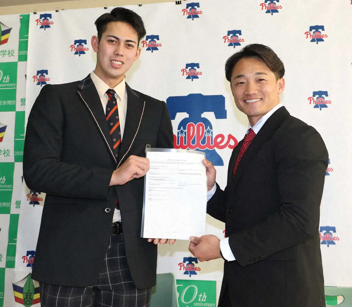 【画像・写真】米スカウトがユーチューブで発掘、誉・モレチがフィリーズと契約　担当の大塚氏「父と似ている」