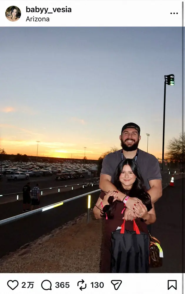 【画像・写真】ベシアの妻、ケイラ夫人のインスタグラム（@babyy_vesia）から