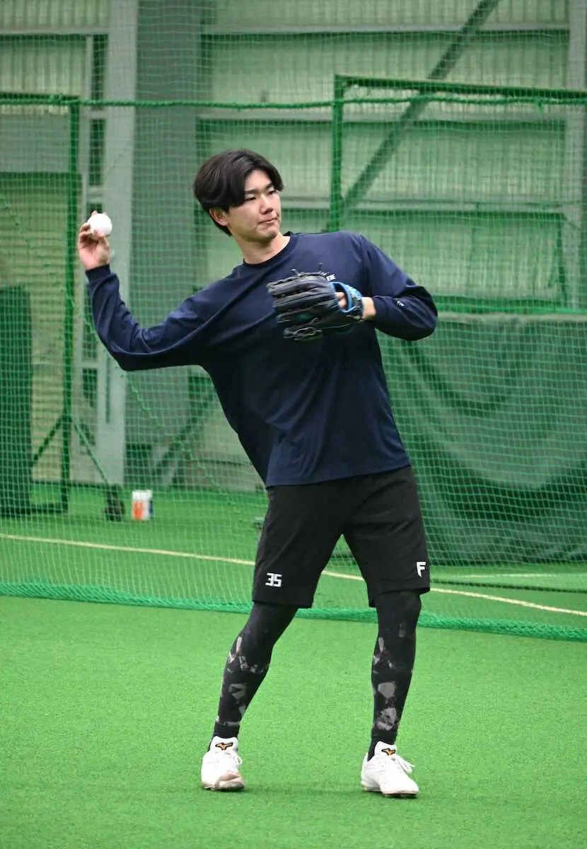 【画像・写真】日本ハム2年目右腕・浅利　初の春季キャンプ1軍スタート決定「目の前の結果にこだわってやっていきたい」