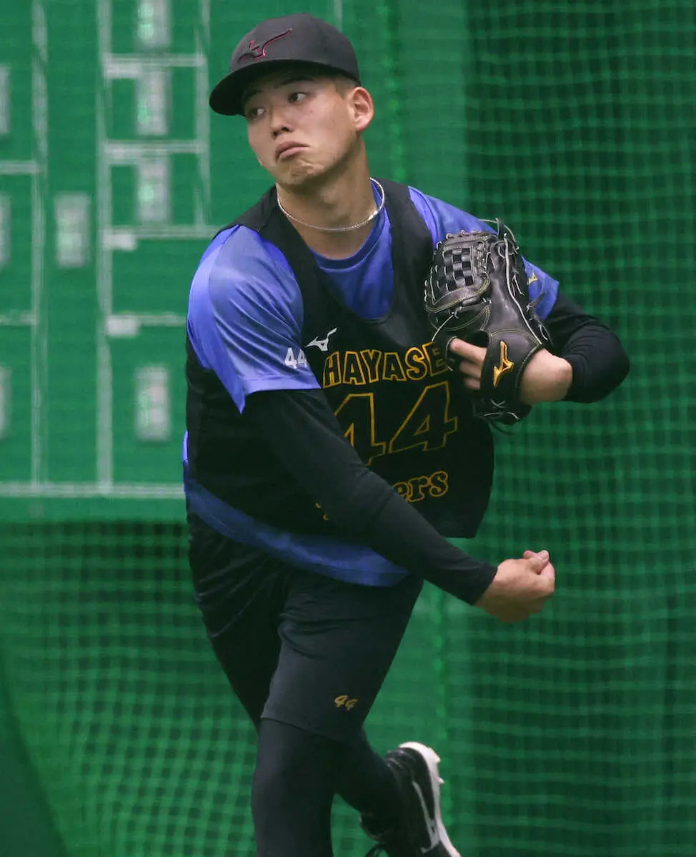 【画像・写真】阪神ドラ4早瀬朔　SGL尼崎での「初G倒」へ闘志「投げたいですし、絶対負けたくない」ファーム日程発表