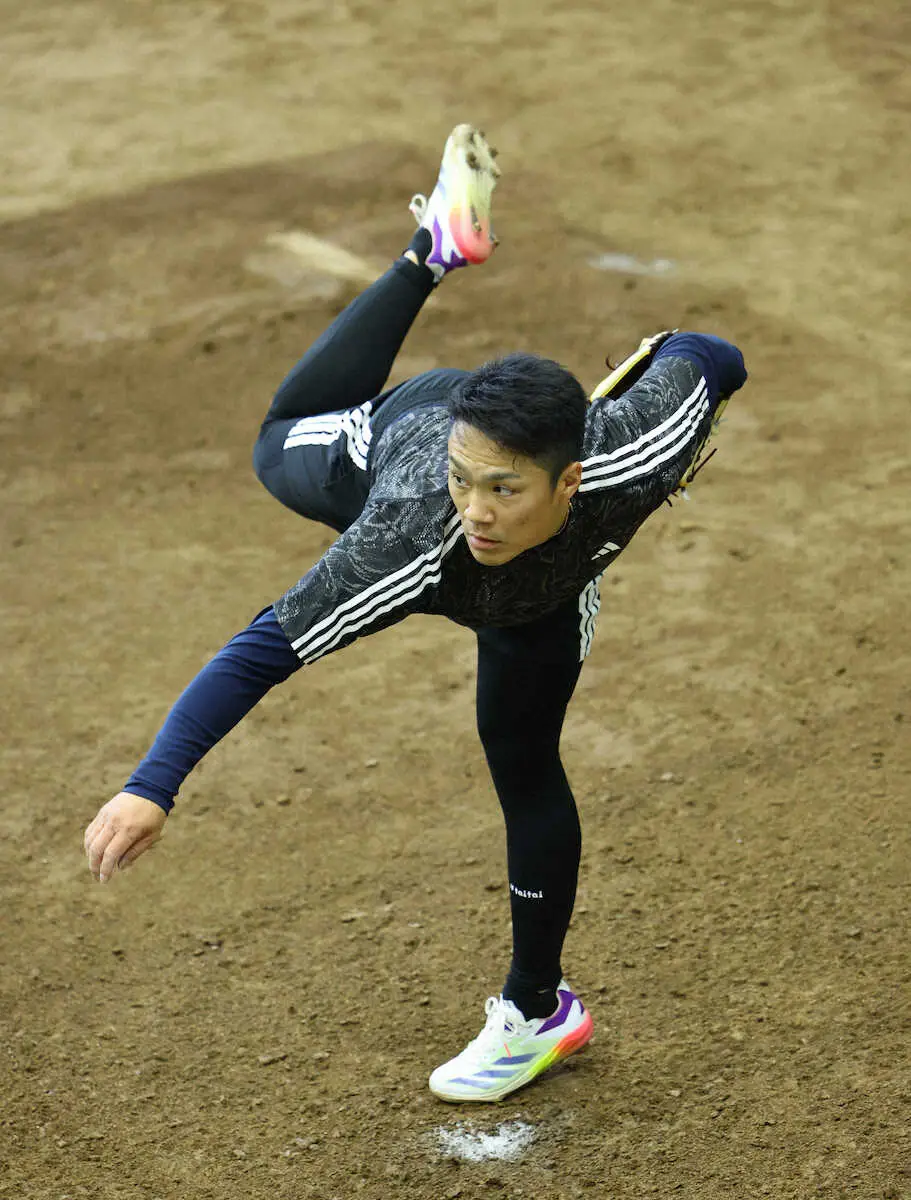 【画像・写真】巨人移籍の則本　ジャイアンツ球場で初練習「施設がめっちゃいいので、迷子になりそう」