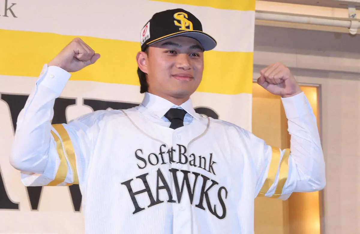 【画像・写真】ソフトバンクの徐若熙が入団会見　同席した城島健司CBOと「趣味」で意気投合　3年後にメジャー宣言