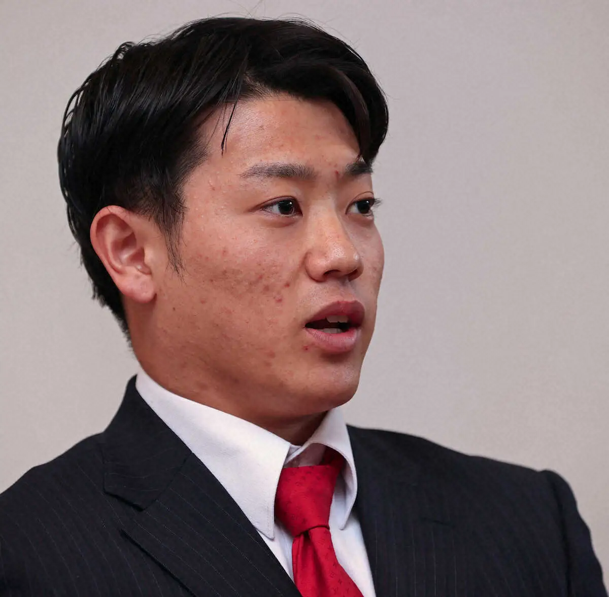 【画像・写真】広島ドラ3・勝田成が意気込み「まずは声。元気に自分らしさを出していきたい」