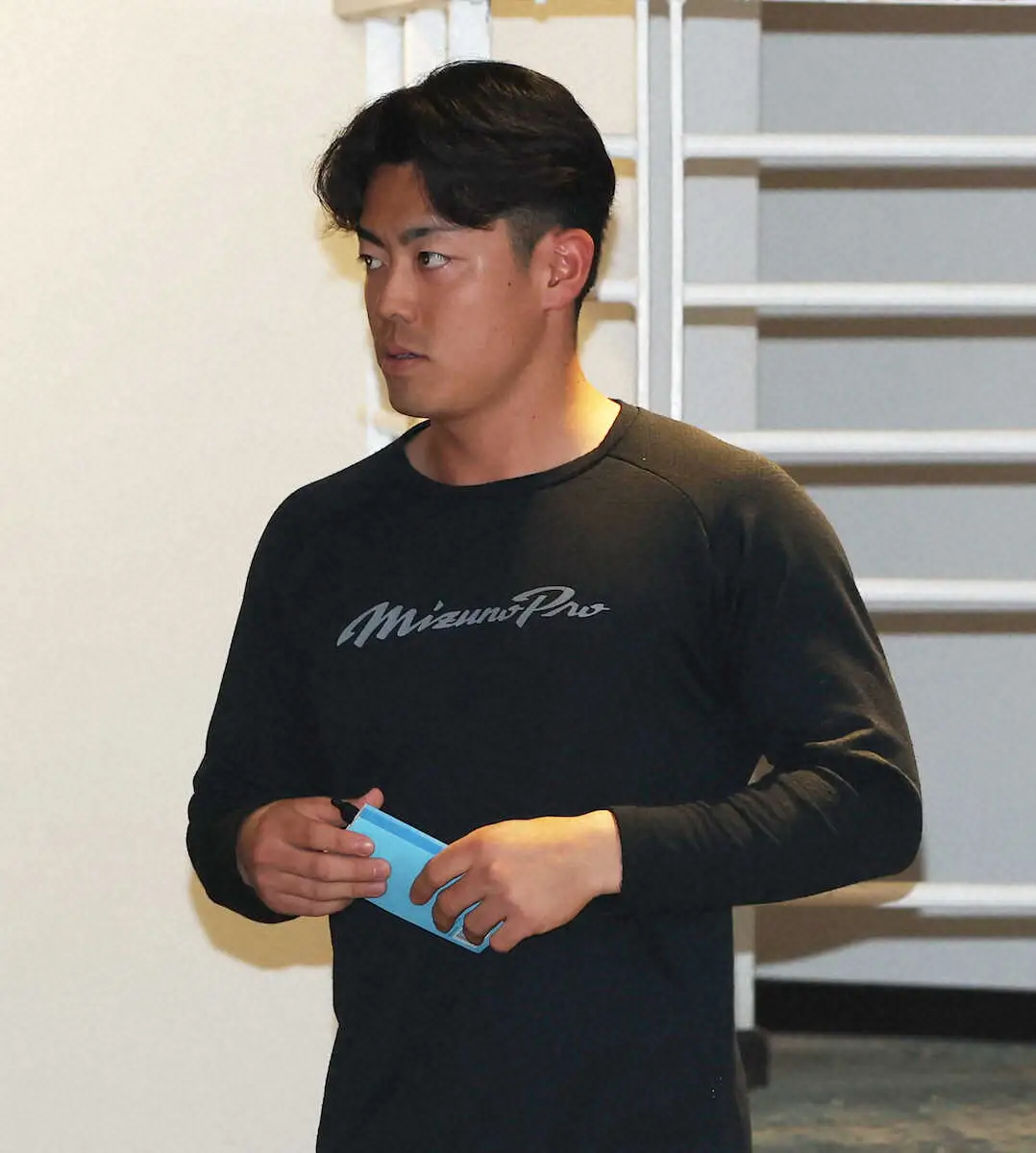 【画像・写真】阪神ドラ2・谷端将伍　充実の先乗り合同自主トレ!!　人見知り克服「いろんな先輩と会話もできた」