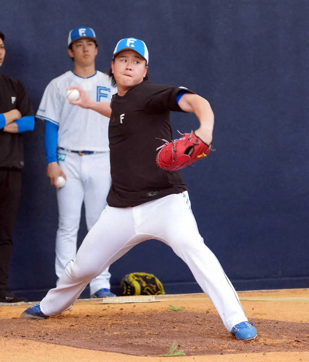 【画像・写真】日本ハム・畔柳　新球シュート武器に臨む“勝負の5年目”　2日紅白戦で「打者との対戦の感覚つかむ」