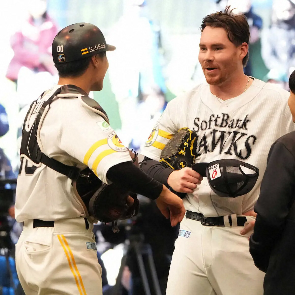 【画像・写真】ソフトバンク　スチュワート　復活へキャンプ初ブルペンで上々46球「凄く良い感覚で投げることができた」