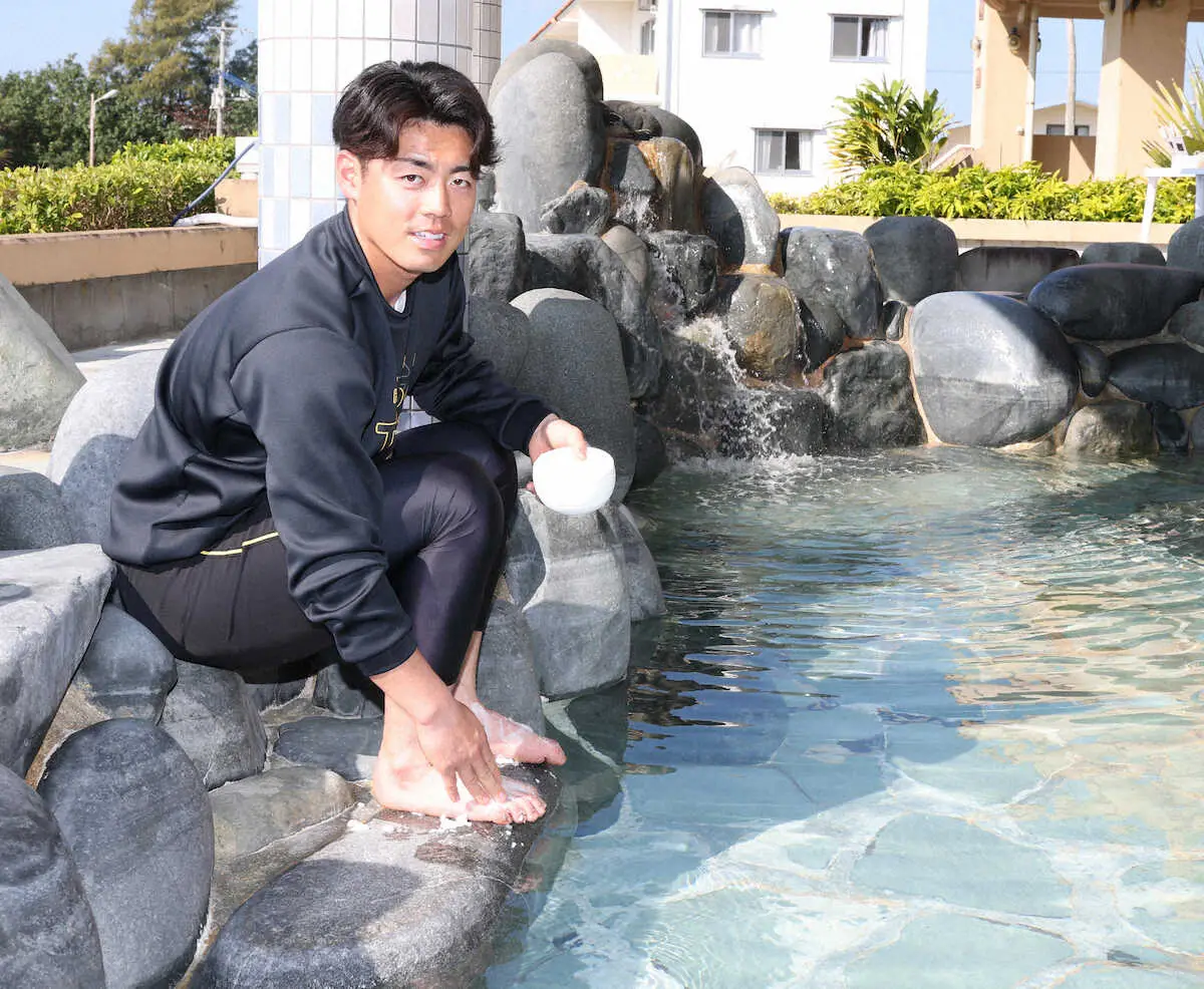 【画像・写真】阪神ドラ2・谷端将伍　キャンプ休日にオリジナルバスソルトづくり体験に参加「いい休日になった」