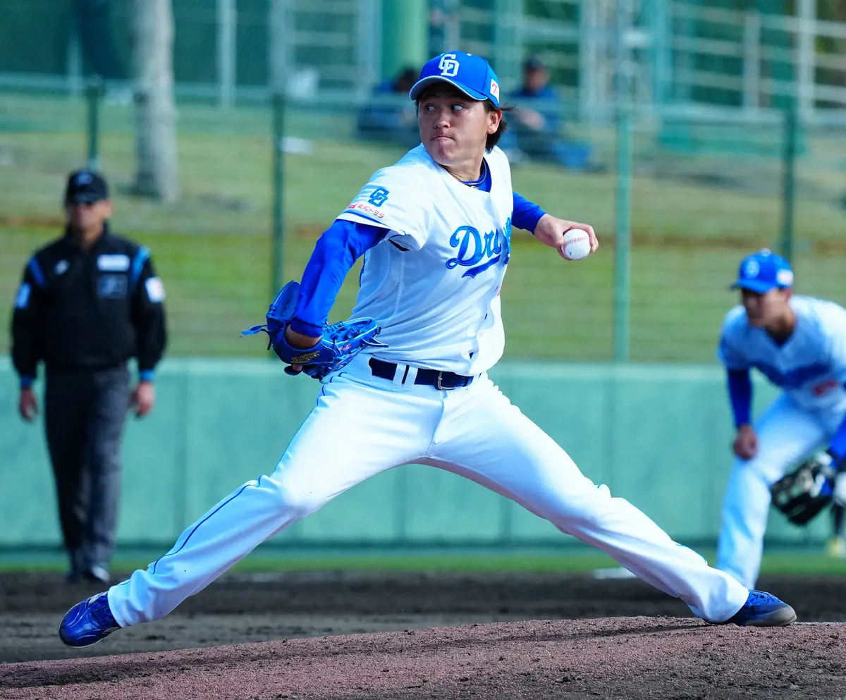 【画像・写真】中日　移籍2年目の三浦瑞樹が初の打撃投手で好投　昨季は2勝　「開幕ローテーションを狙えるチャンス」