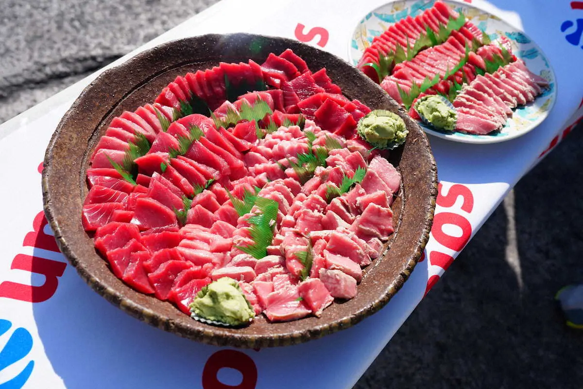 【画像・写真】DeNAの新人6選手　マグロ養殖場で海の恵みから栄養を補給