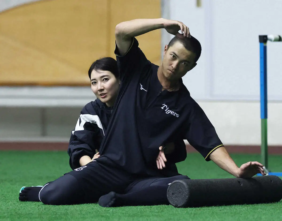 【画像・写真】阪神・熊谷敬宥　人生初ピラティス挑戦「脳みそを使いながら体を動かしたかった」市川氏から指導