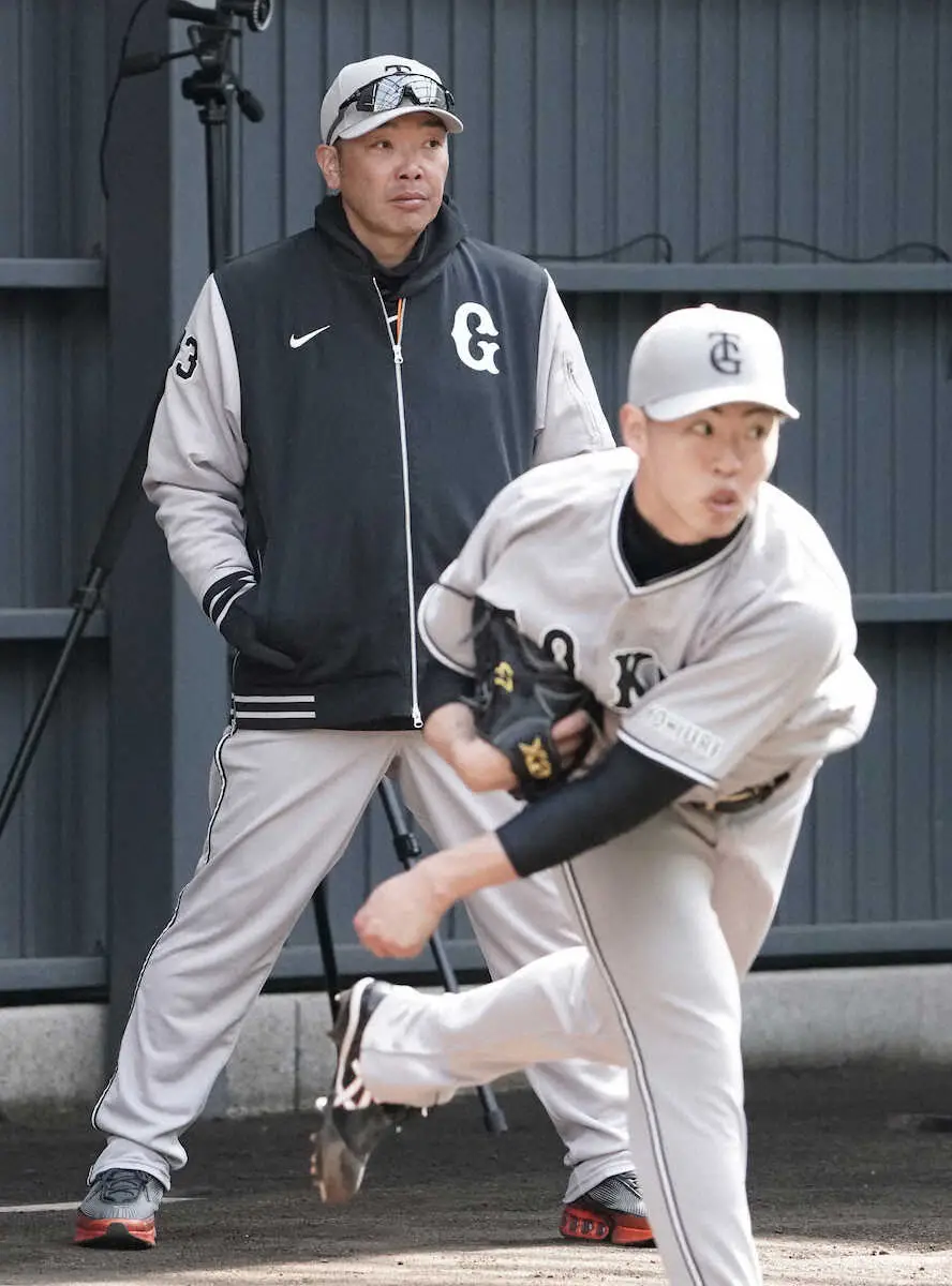 【画像・写真】巨人3年目左腕・森田駿哉がブルペンで231球熱投！助言した阿部監督は「何かつかんでくれたらうれしい」