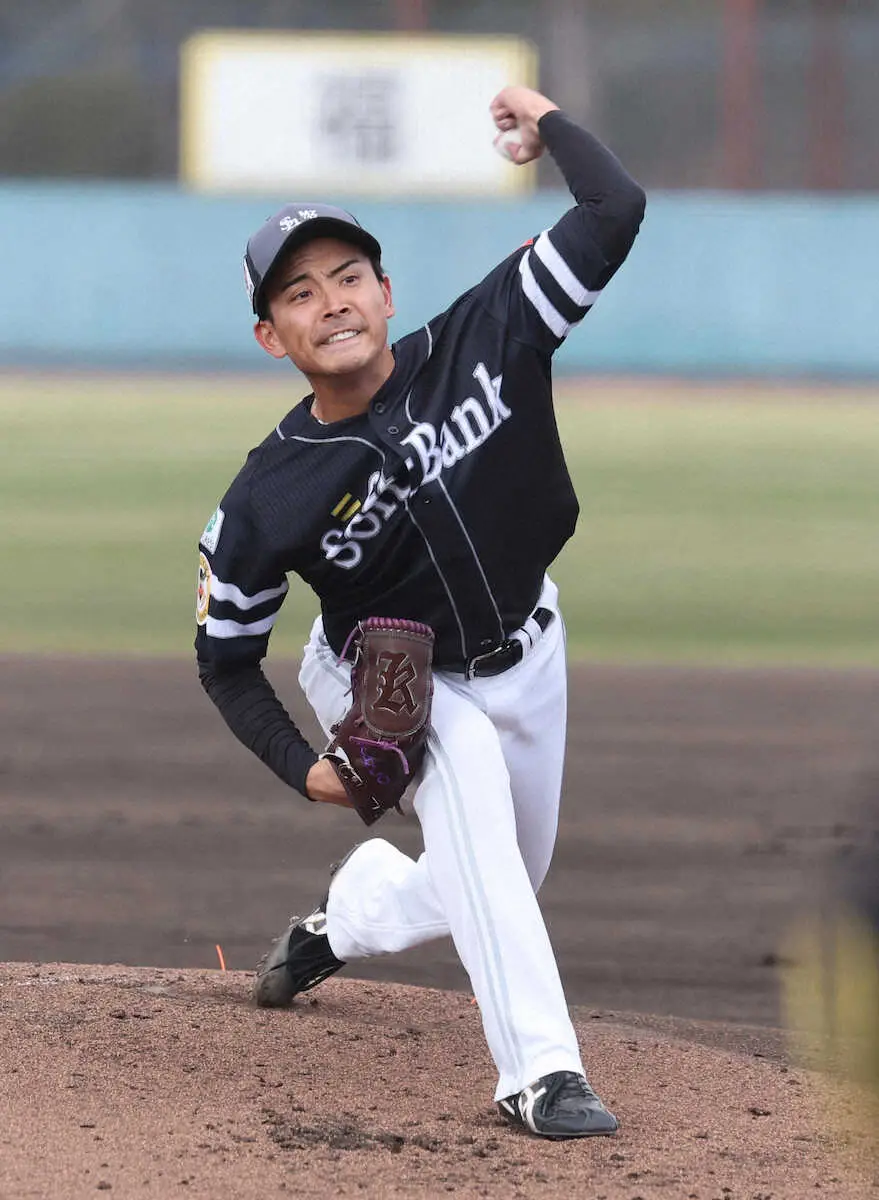 【画像・写真】ソフトバンク　大竹風雅、大野稼頭央、岩井俊介の3投手が10日の第3QからA組昇格