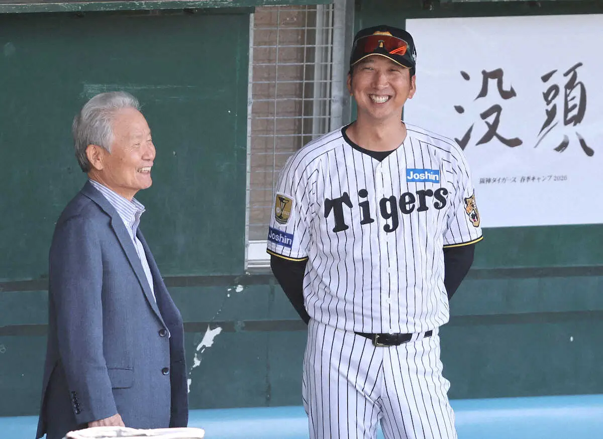 【画像・写真】阪神・藤川監督　石井大智はWBC「出たかっただろうし…」視察の榊原定征コミッショナーに語る