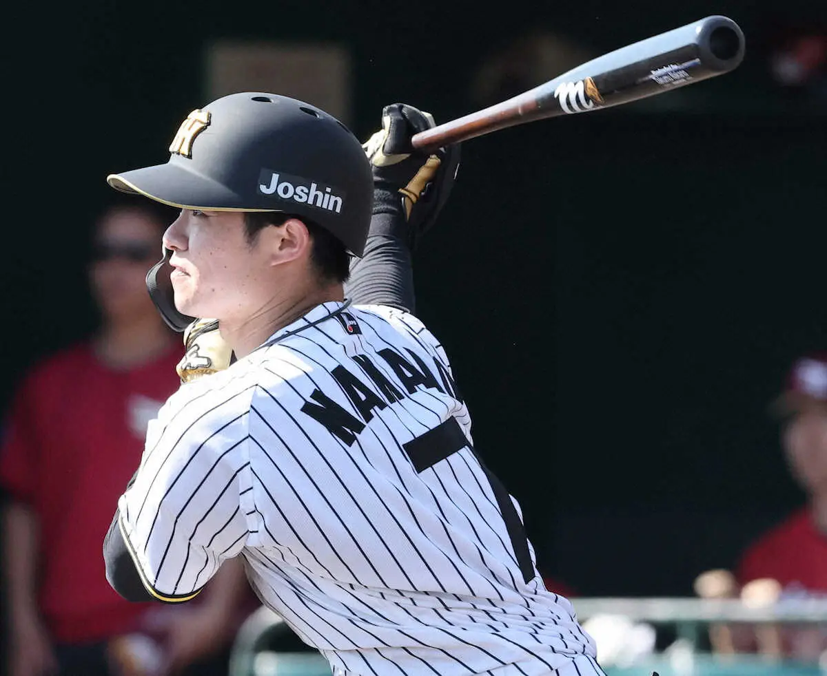 【画像・写真】阪神・中野拓夢　今春初実戦で初適時打「いい打席を送れた」着実に状態アップ