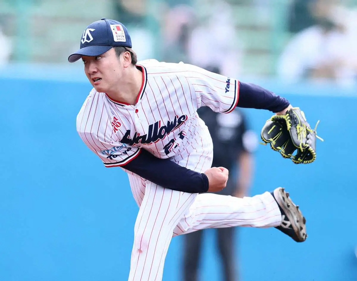 【画像・写真】ヤクルト開幕投手候補・吉村　今春初実戦で2回無安打無失点　手応え十分150キロ