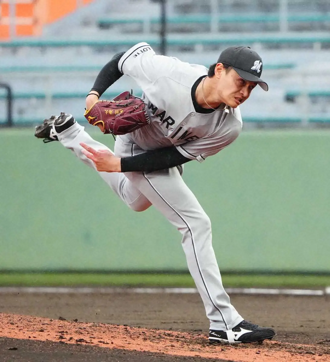 【画像・写真】ロッテのドラ2左腕・毛利海大が対外試合デビュー　1回完全「ゾーンの中で勝負できた」