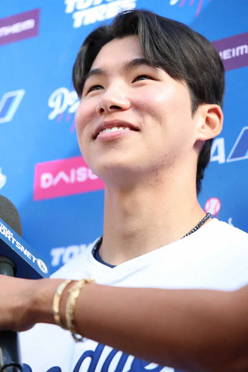 【画像・写真】WBC韓国代表のドジャース金慧成　初OP戦2安打3打点と弾み「水分補給をしっかり」“美肌”秘訣も紹介
