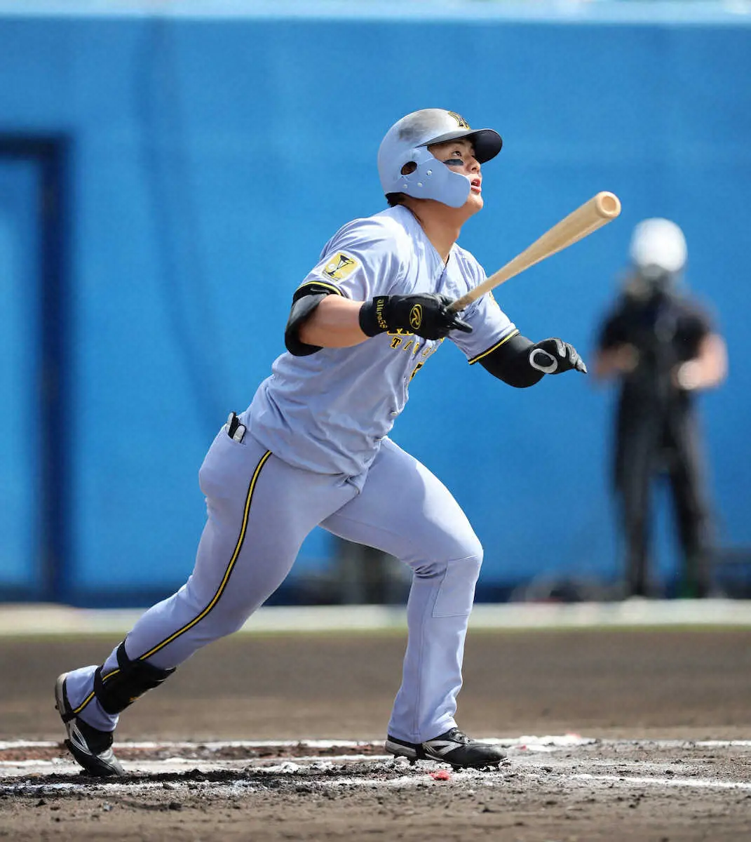 【画像・写真】阪神・前川右京　2年連続OP戦チーム1号！左翼獲りへ号砲「久しぶりに振り切れた」