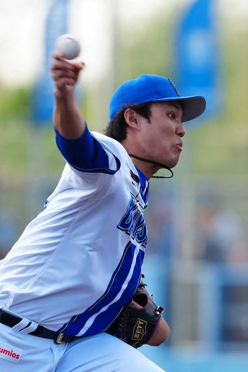 【画像・写真】DeNA・藤浪　先発で3回1失点3K「やりたいことができた」　憧れマエケンと投げ合い「良かった」