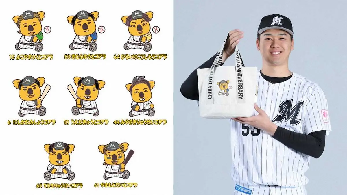 【画像・写真】ロッテ　5・1西武戦で「選手コアラデザインミニトート」付きチケットを1万枚販売