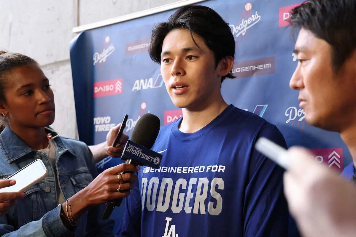 【画像・写真】ドジャース・佐々木朗希　OP戦初登板は“予定外”2回途中3失点で降板「良かったところは少なかった」