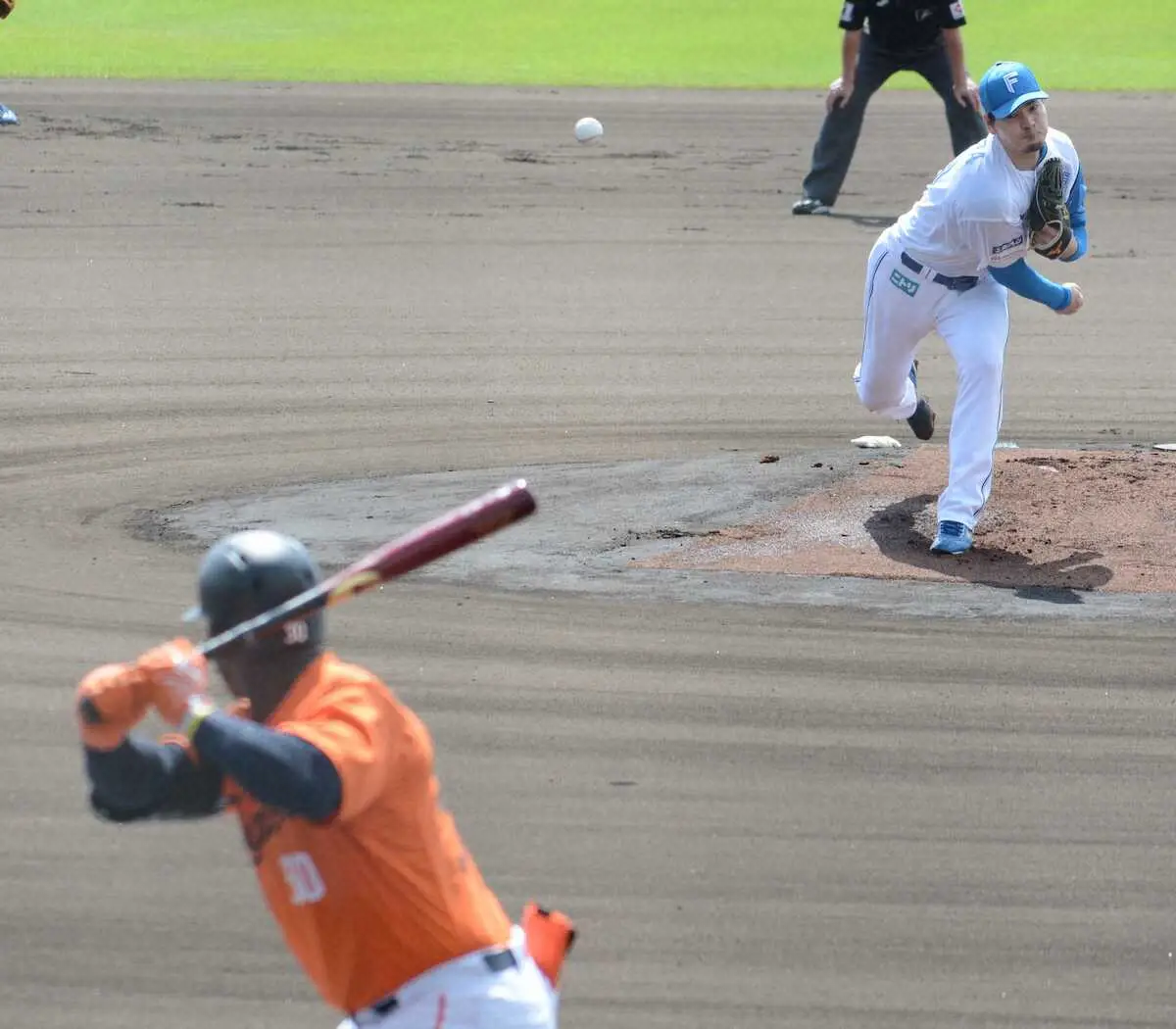 【画像・写真】日本ハム復帰の有原航平　実戦初登板で1回無安打無失点の好投「新鮮な気持ち」