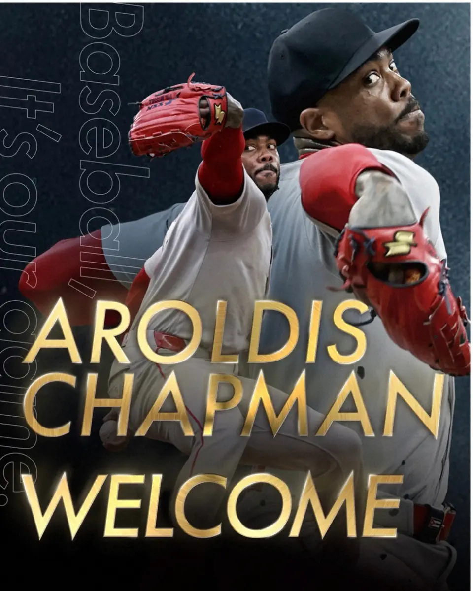 【画像・写真】SSK社と異例のアドバイザリー契約を結んだチャプマンを歓迎する同社製作の特別画像