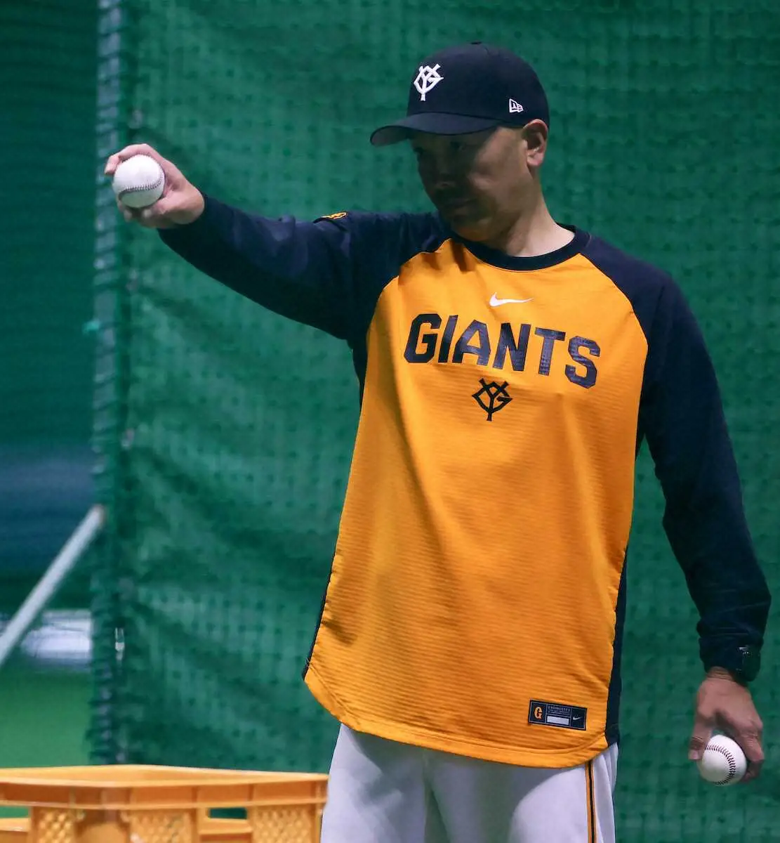 【画像・写真】巨人・阿部監督、投魂169球　韓国・ハンファ戦中止、打撃投手でリチャードらと“対戦”