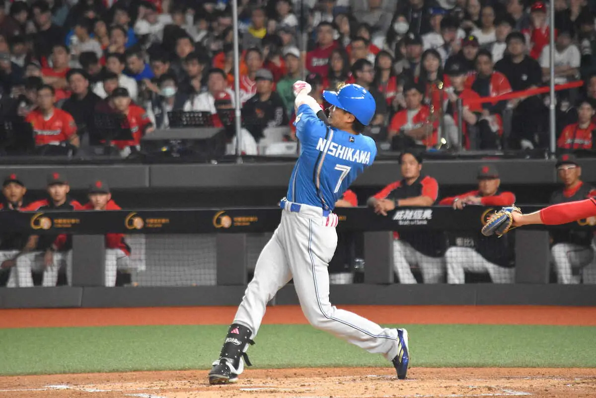 【画像・写真】日本ハム・西川　新庄監督直伝の打法で3戦連続アーチ　チームも快勝で台湾シリーズ2連勝