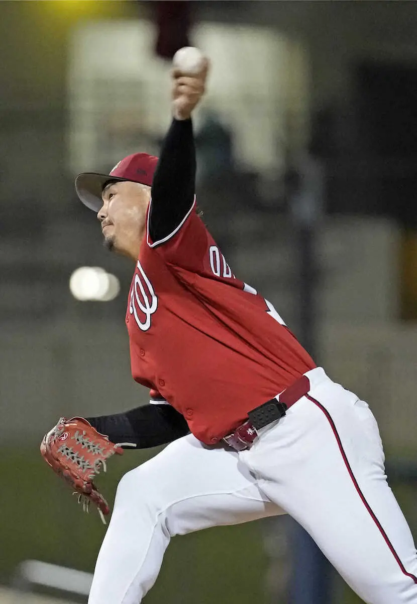 【画像・写真】ナショナルズ・小笠原　2回4K零封「全球種を使って抑えられた。自信がついた」