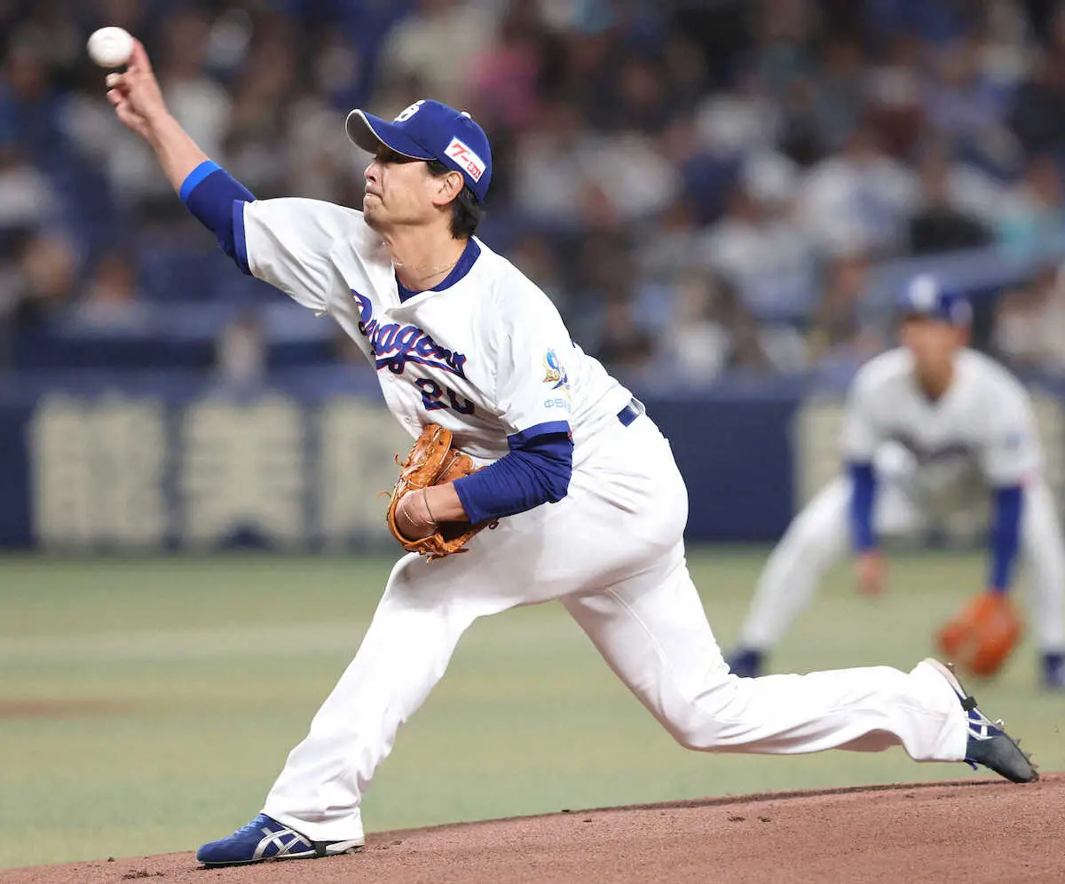 【画像・写真】中日・涌井　今季初実戦で3回1失点　「変化球もある程度投げられた」