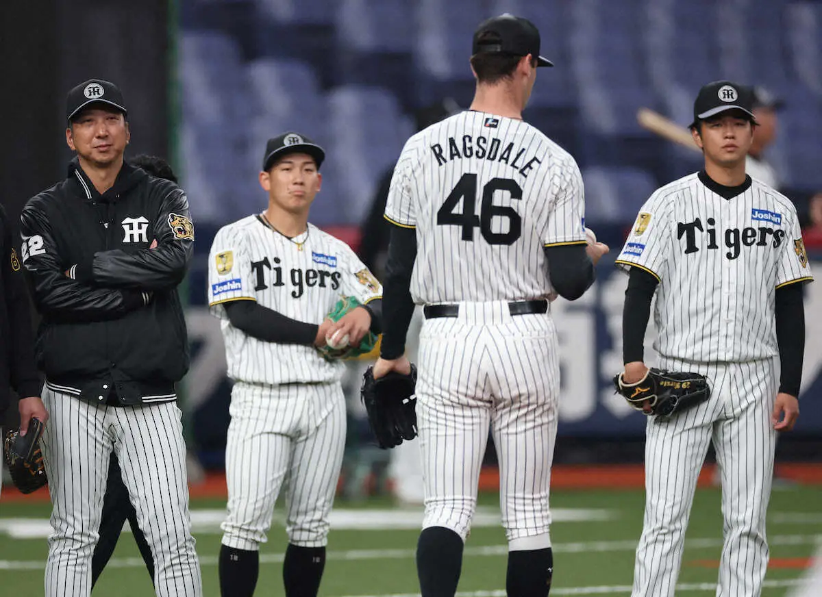 【画像・写真】阪神・藤川球児監督が「投手ライナー警戒」指令　3日に侍と対戦、外角攻め予告で「飛んできやすい」