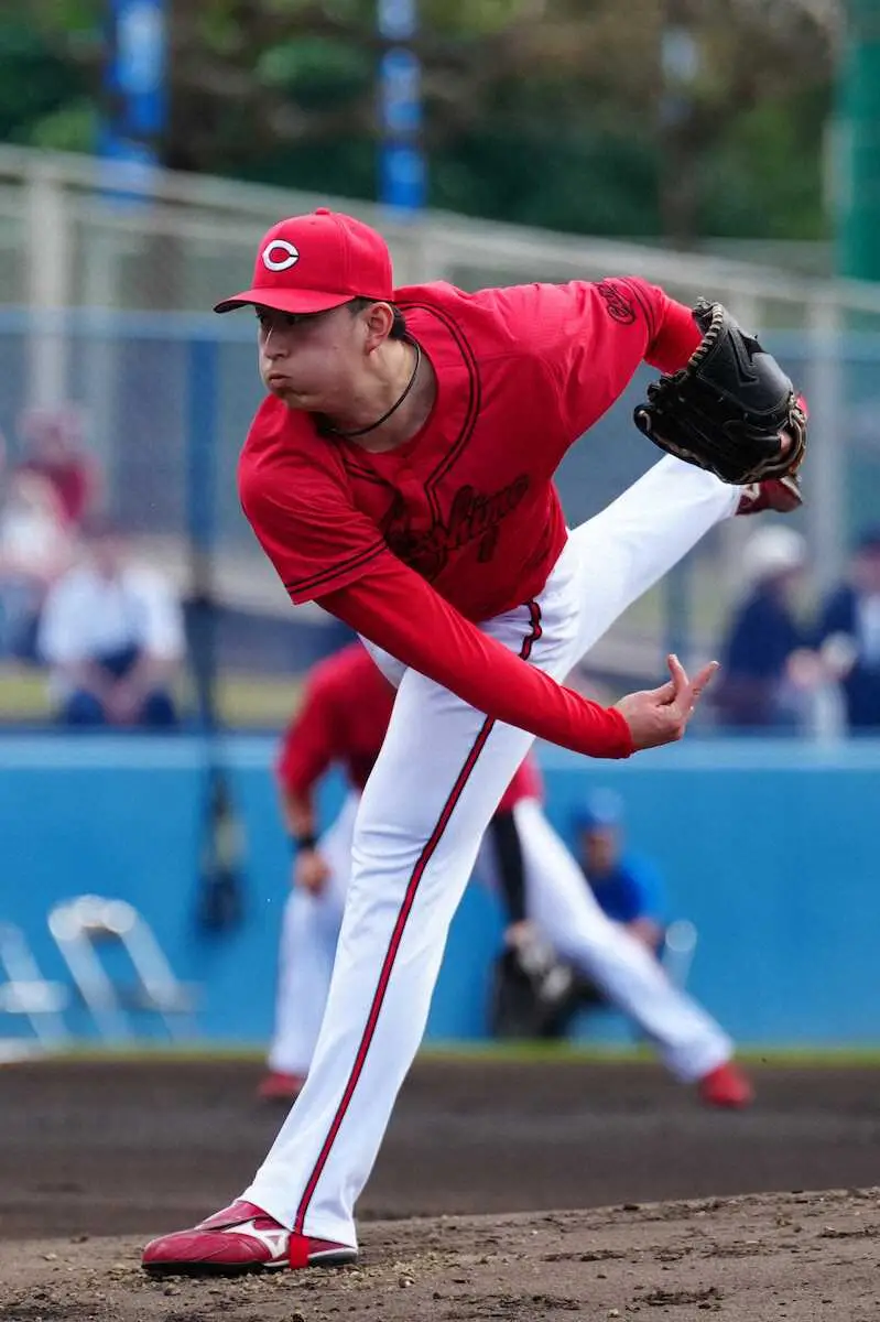 【画像・写真】広島ドラ2・斉藤汰直　中継ぎテストで1回零封「しっかり無失点で帰って来ることができた」