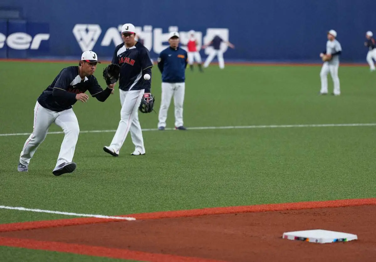 【画像・写真】侍ラスト実戦で打線メジャー組そろい踏み！1番大谷、3番誠也、4番村上、5番岡本、6番吉田のド迫力