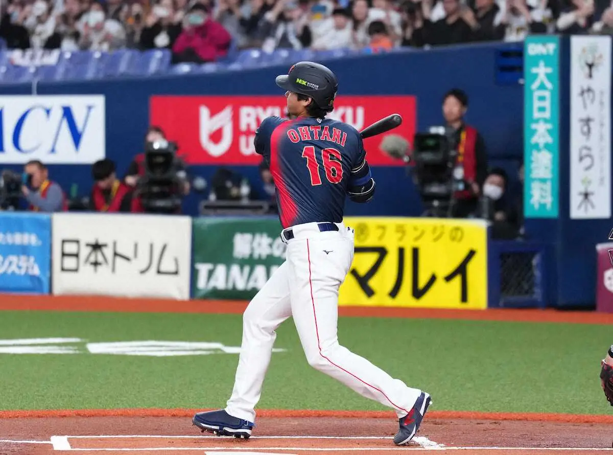 【画像・写真】【侍ジャパン】大谷翔平　第2打席も凡退…阪神新助っ人2メートル3右腕の対戦し二ゴロ　初回は初球一ゴロ