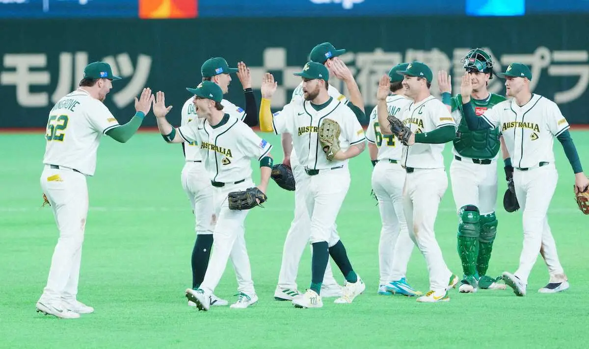 【画像・写真】【WBC】豪州が白星発進！一発攻勢で台湾との開幕戦制す　投手陣は左腕3人で相手打線を零封