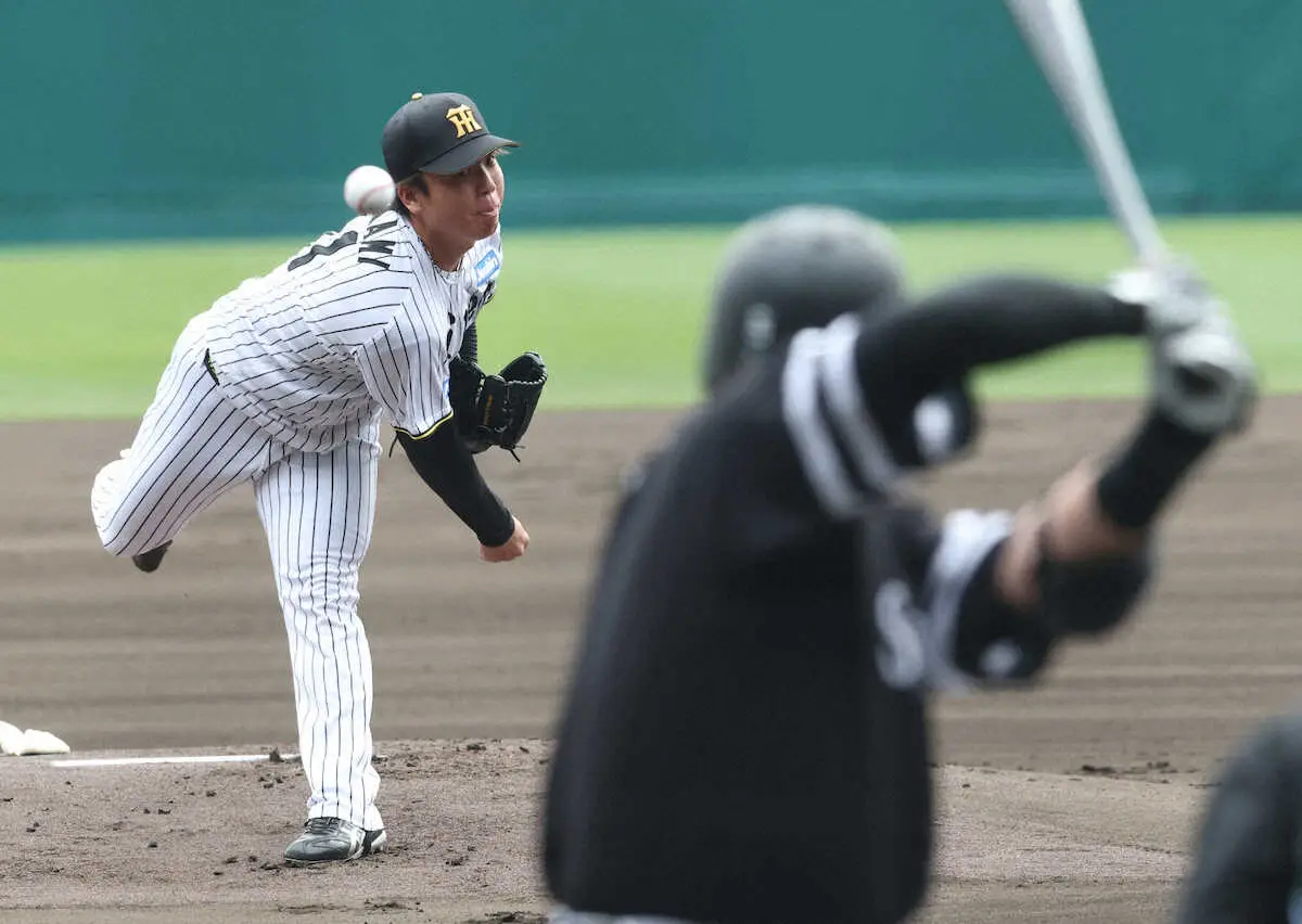【画像・写真】阪神・村上頌樹、3回2安打無失点と好投　昨季日本Sで敗れたソフトバンクと「ヒリヒリした試合できた」