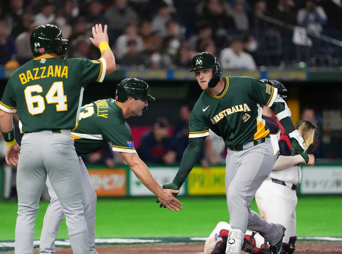 【画像・写真】【WBC】豪州2連勝　村上の同僚・ミード、逆転のV3ラン「エキサイティングだった」