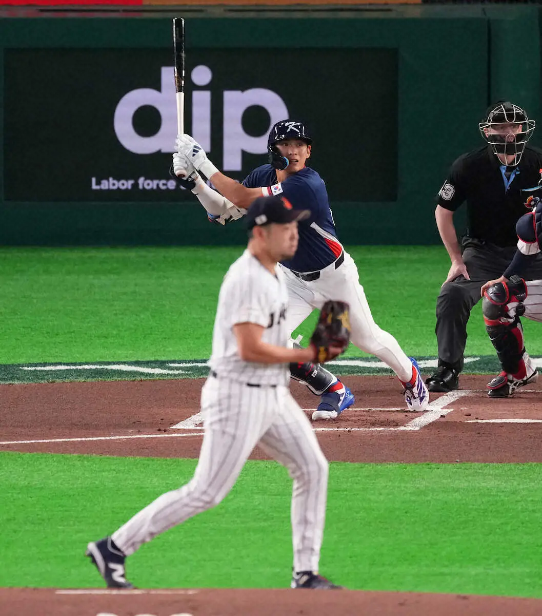 【画像・写真】【WBC】気迫ヘッスラ！　韓国イケメン主将のプレーに大反響「えぐ」「意地」「ヴァンクリでヘッスラw」