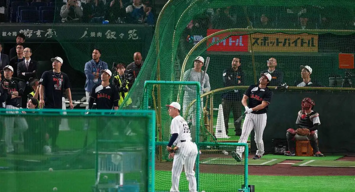 【画像・写真】大谷翔平が“異例”連日の試合直前フリー打撃　前日は「本来は中で」やるはずだった　理由を井端監督が推測