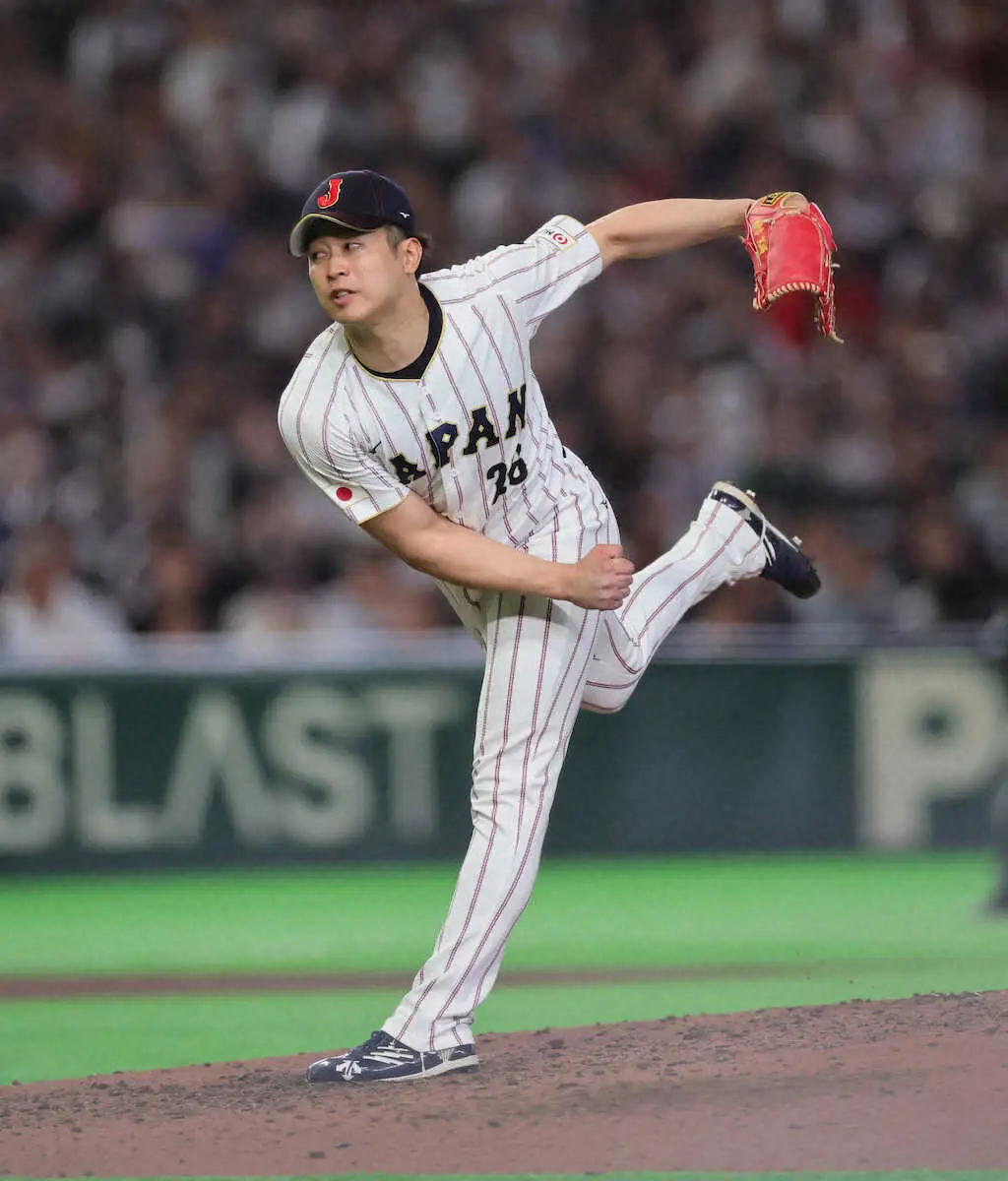 【画像・写真】「凄い緊張」も…種市篤暉が2戦連続3者凡退斬り！2日で圧巻の5奪三振　井端監督も称賛「切れは抜群」
