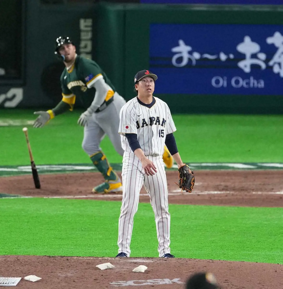 【画像・写真】【侍ジャパン】守護神・大勢　冷や汗ソロ2発被弾締め　3点リードの9回…東京ドームどよめく