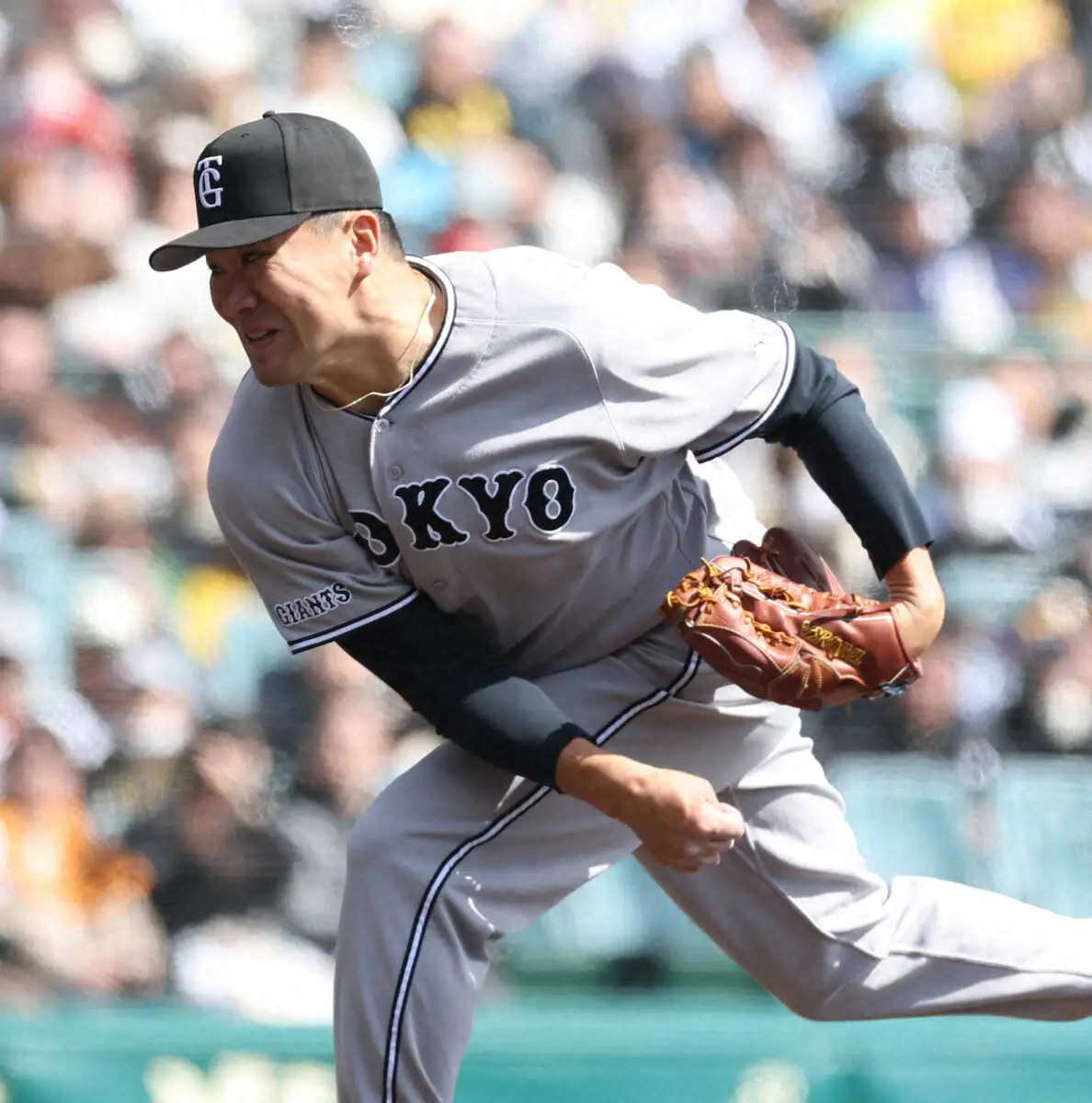 【画像・写真】巨人　田中将大の先発に甲子園の虎党も拍手　1年ぶりの聖地マウンド