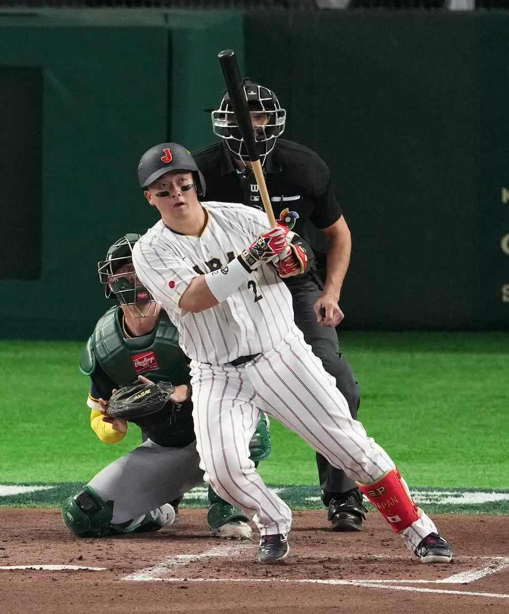 【画像・写真】【侍ジャパン】牧がダメ押し点呼ん打!　4回好機でのけん制死「悪い流れになった反省」