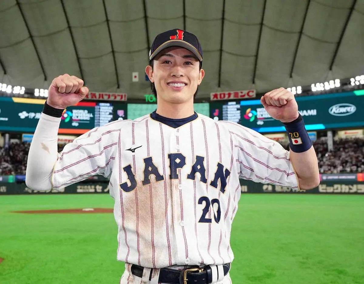 【画像・写真】【侍ジャパン】周東自身もビックリの3ラン「まさか自分が…」　入るかなと「すぐ帰って来ちゃいました」