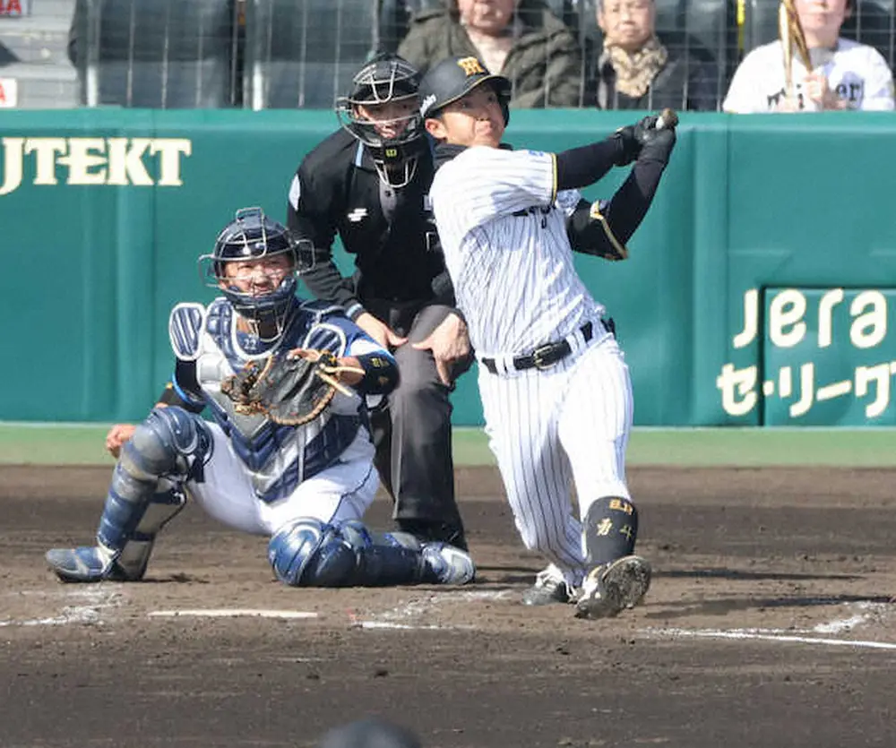 【画像・写真】阪神　中川勇斗がプロ初の甲子園アーチ「普通に走っていましたね」