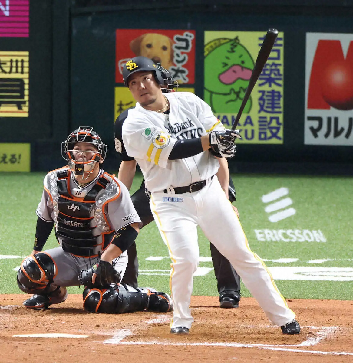 【画像・写真】ソフトバンク・山川穂高　オープン戦7試合目で初アーチ　逆方向へ「しっかりスイングできたという段階」